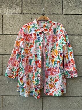 Women’s Multicolor Floral Button-Up Shirt